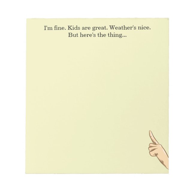 Här är anteckningsblocket Sak Anteckningsblock (Framsida)