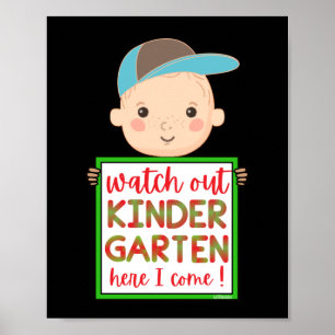 HÄR ÄR ÄR KINDERGARTEN JAG KOM gullig. Poster