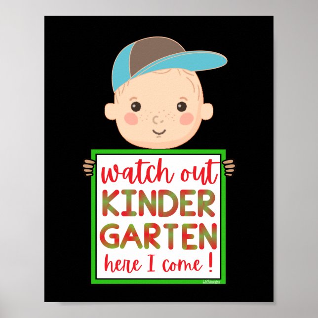 HÄR ÄR ÄR KINDERGARTEN JAG KOM gullig. Poster (Framsidan)