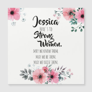 Här är Blommigten Strong Women Quote Watercolor