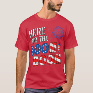 Här är Boom Boom American Flagga  T Shirt