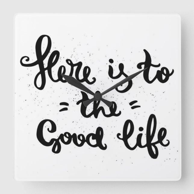 Här är Brans liv Fyrkantig Klocka (Framsida)