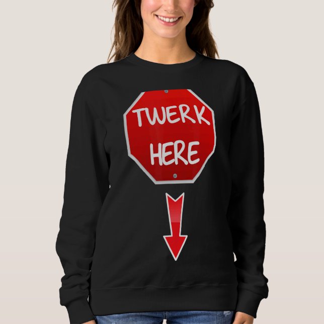 Här är Dance Vuxen humor Twerk T Shirt (Framsida)