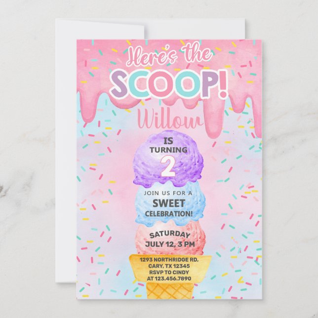 Här är det andra födelserbjudandet till scoop. inbjudningar (Framsida)