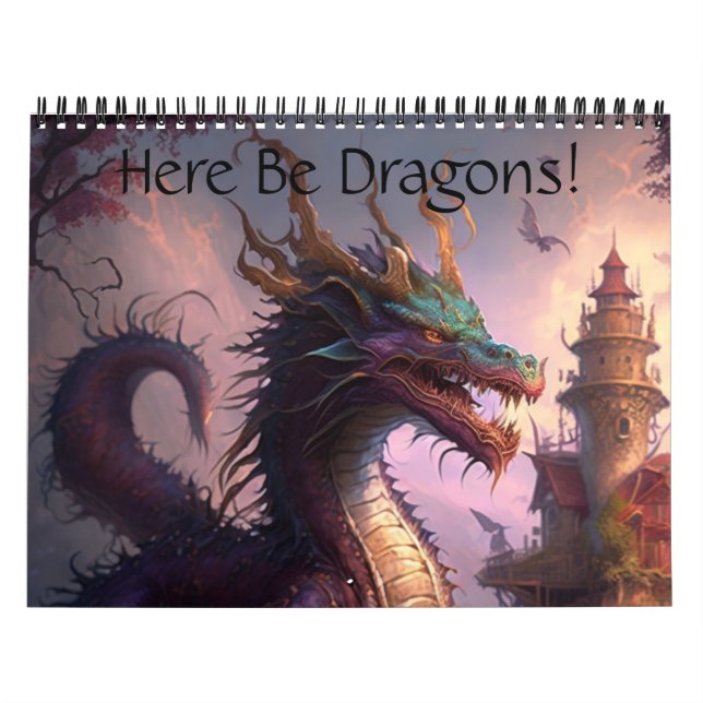 Här är Dragons! Kalender (Omslag)