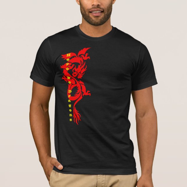Här är Dragons Shirt - häftig kinesisk mythycal T (Framsida)