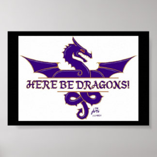 Här är drakar poster