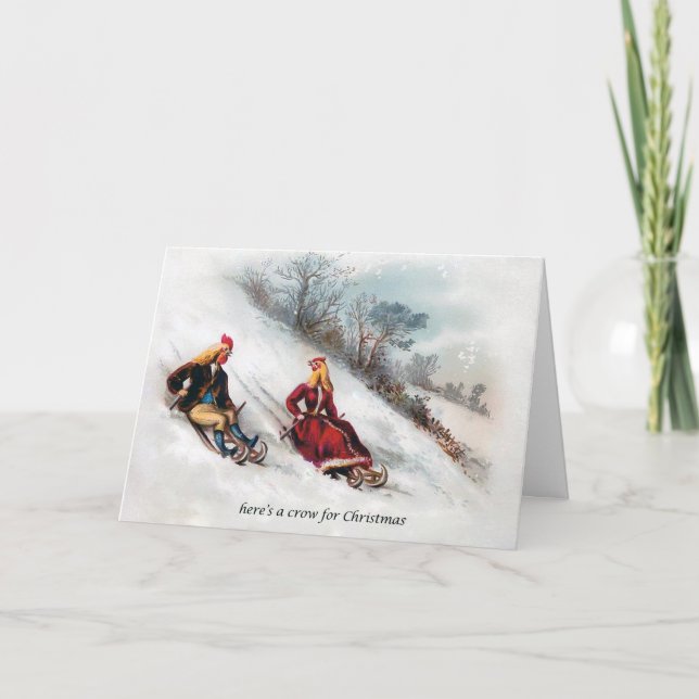 Här är en Kråka till jul Helgkort (Framsida)