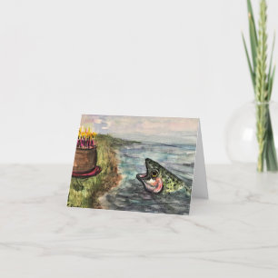 Här är Fiske i Grattis på födelsedagen Tack Kort