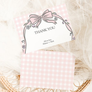 Här är Glasspink Isglass Sundae Baby Shower Tack Kort