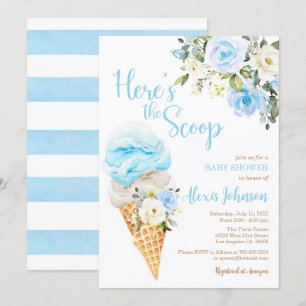Här är inbjudan till Scoop Baby Shower (Boy)