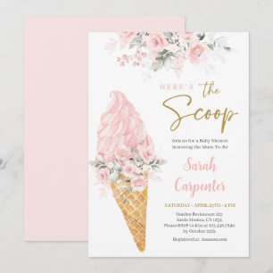 Här är inbjudan till Scoop Baby Shower Girl