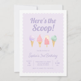 Här är inbjudan till Scoop Ice Cream Birthday