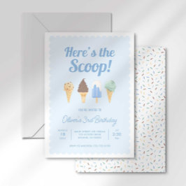 Här är inbjudan till Scoop Ice Cream Birthday