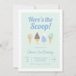 Här är inbjudan till Scoop Ice Cream Birthday