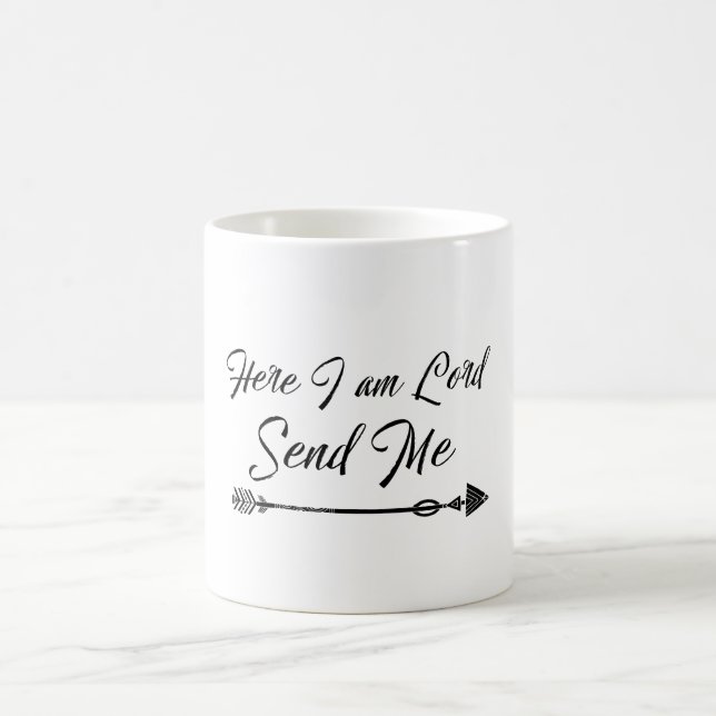 Här är jag Herre, skicka mig citat Verse Kaffemugg (Center)