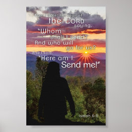 Här är jag Lord, Christian som kallar Bible Verse- Poster