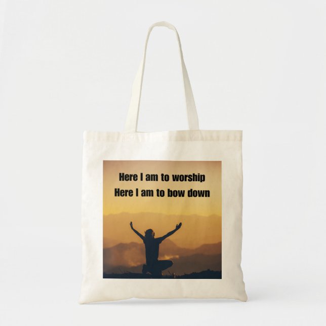 "Här är jag på beställning" Tote Bag - Modern kris Tygkasse (Framsidan)