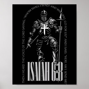 Här Är Jag Sänd Jesaja 6 8 Korsfarare Tempelriddar Poster