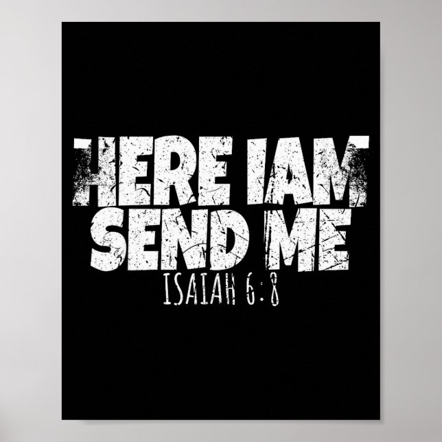 Här är jag, sänd mig, bibelvers, Herre ordspråk  Poster (Framsidan)