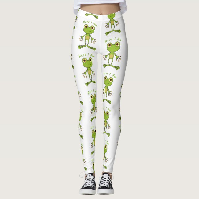 Här är jag söt groda Thunder_Cove Leggings (Framsida)