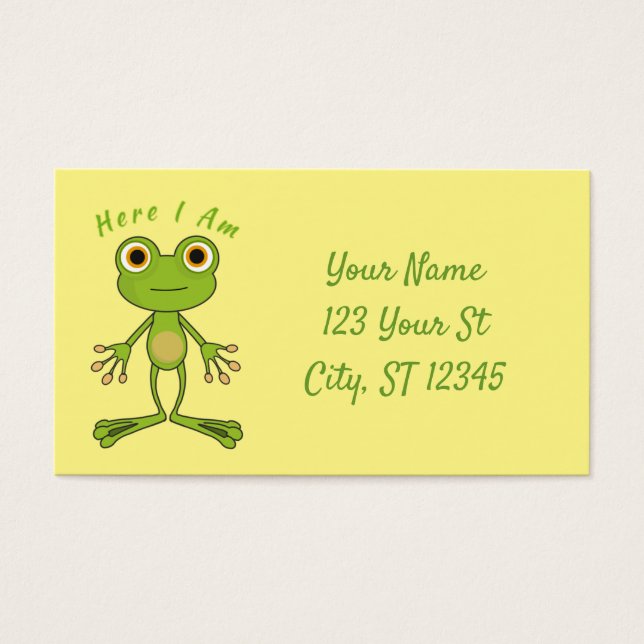 Här är jag söt groda Thunder_Cove Visitkort (Framsidan)