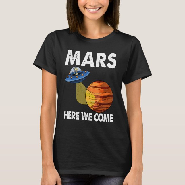 Här är Kom Mars Youth Space Tees Red Mars Planet T Shirt (Framsida)