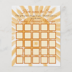 Här är Kom Ray of Sunshine Baby Shower Bingo Game