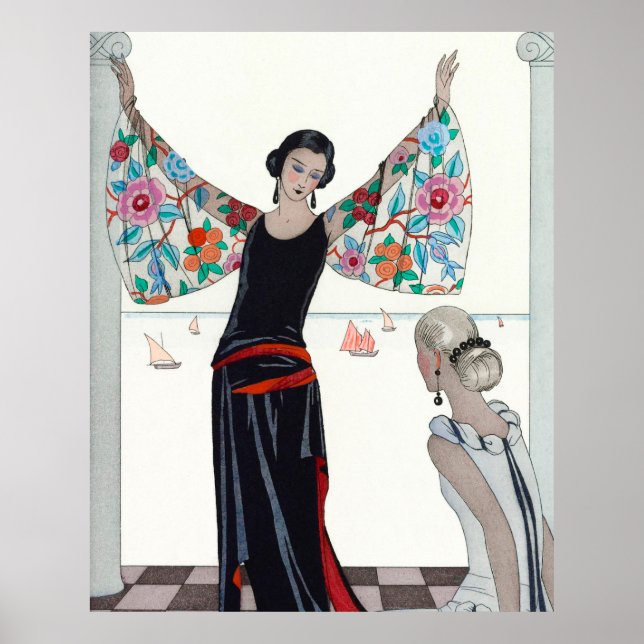 Här är min vingar - George Barbier Poster (Framsidan)