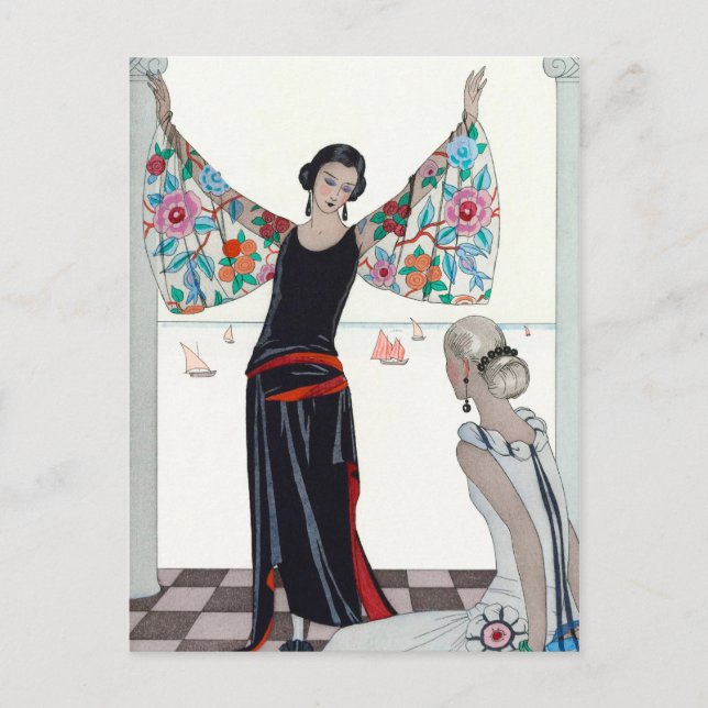 Här är min vinge - George Barbier Vykort (Framsida)