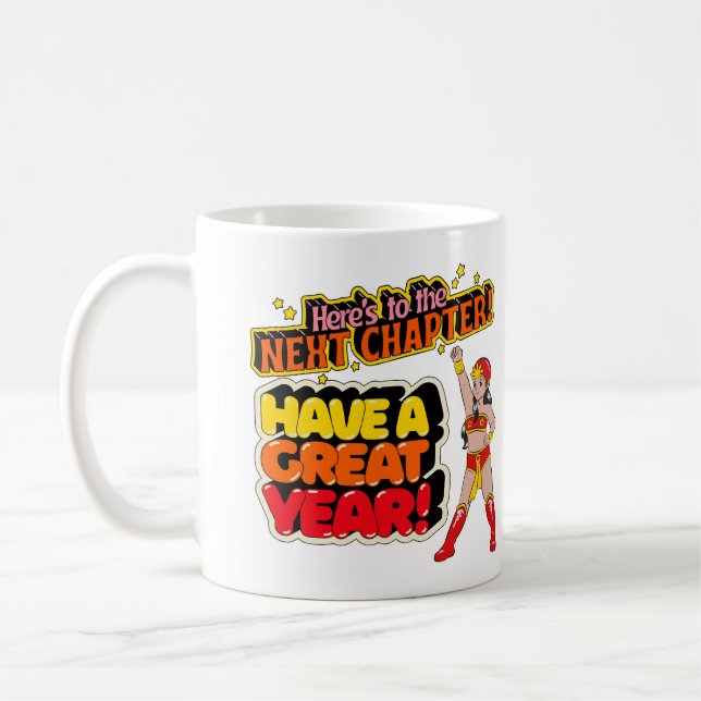 Här är nästa kapitel, ha ett underbart år kaffemugg (Vänster)