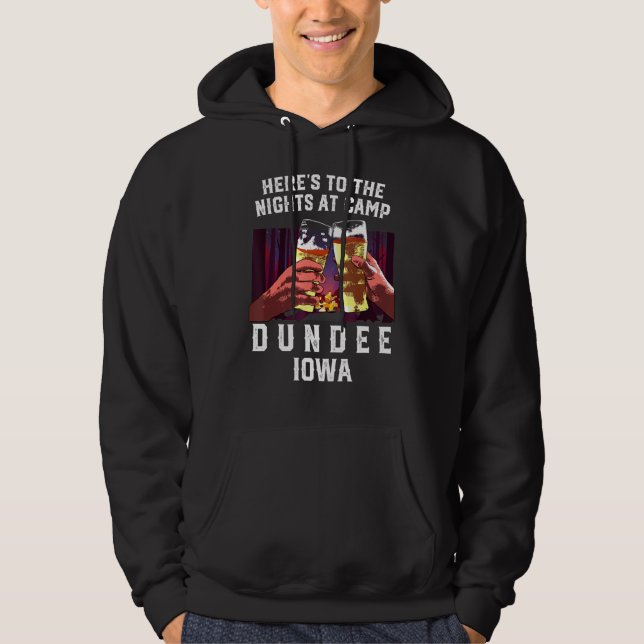 Här är nätterna på Camp Dundee Camping Iowa Ca Hoodie (Framsida)