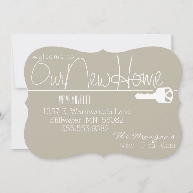 Här är nyckeln till vårt nya hem meddelande (Framsida)