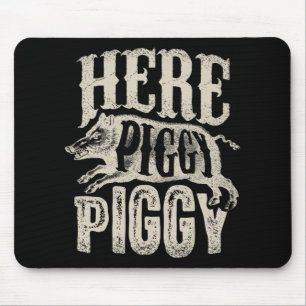 Här är Piggy Boar Hunting Vintage Gris Hog Hun Musmatta
