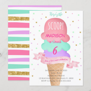 Här är Scoop Colorful Ice Cream Inbjudan