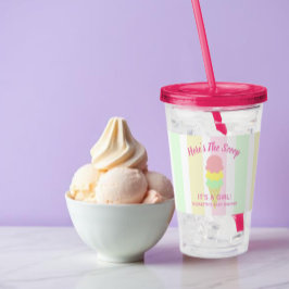 Här är scoop Glass Sommar Bebis Shower Take Away Mugg