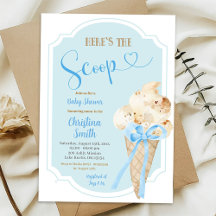 Här är Scoop Ice Cream Blue Baby Shower