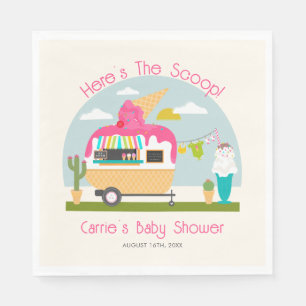 Här är Scoop Ice Cream Camper Girl Baby Shower Pappersservett