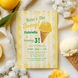 Här är Scoop Ice Cream-Födelsedagsfesten Inbjudningar