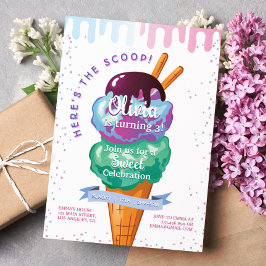 Här är Scoop Ice Cream oavsett ålder Inbjudningar