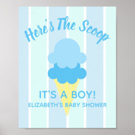 Här är Scoop Ice Cream Summer Baby Shower Poster