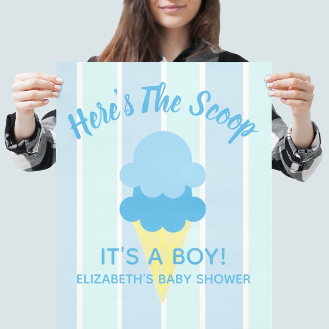 Här är Scoop Ice Cream Summer Baby Shower Poster (Skapare uppladdad)