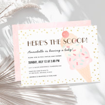 Här är Scoop Ice Cream Virtuell Baby Shower