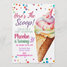 Här är The Scoop Glassfödselainbjudan
