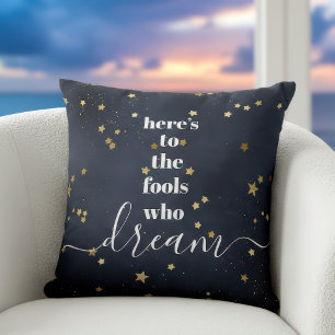 Här är till Fooler som Dream Typography Guld Stars Kudde