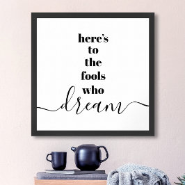 Här är till Skolor som Dream Typography White Blac Poster