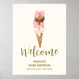 Här är välkomsthälsningen från Scoop Bow Ice Cream Poster