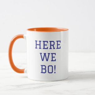 Här är vi! Fotbollsfanmugg – Blå & Orange Mugg
