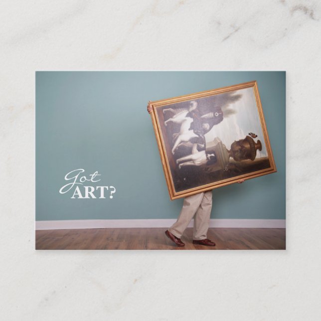 Har Art? Affärskort för knubbig Visitkort (Framsida)