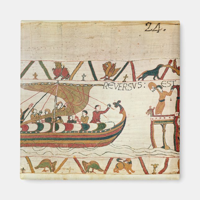 Här återvänder Earl Harold till England Magnet (Framsidan)